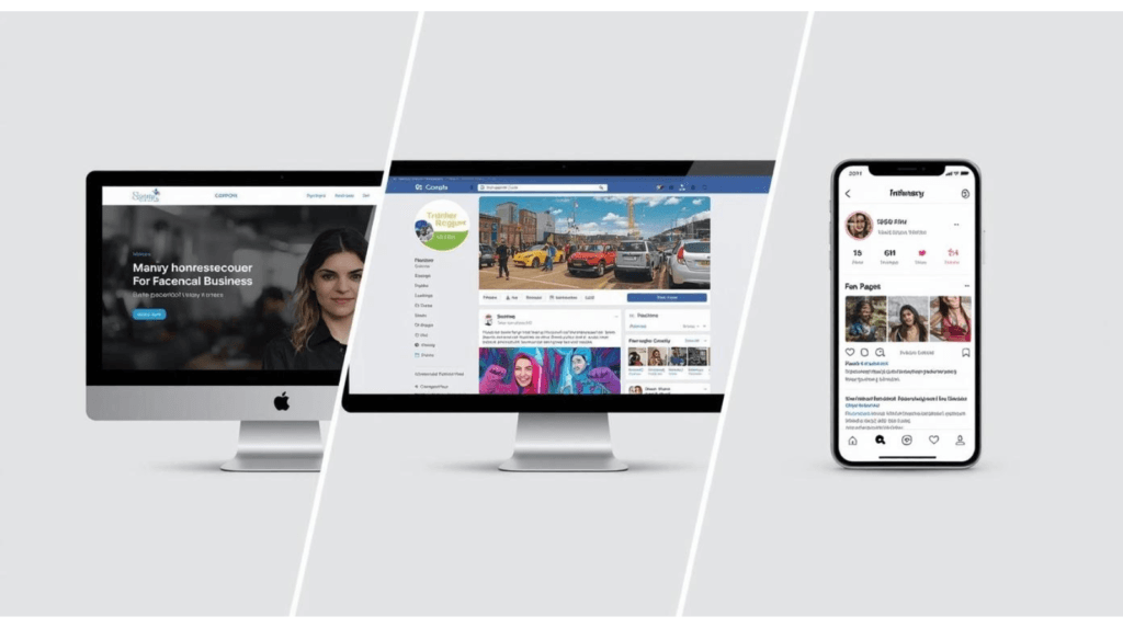 Uma comparação entre site, landing page e fanpage
