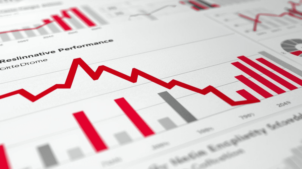 dashboard com resultado negativo